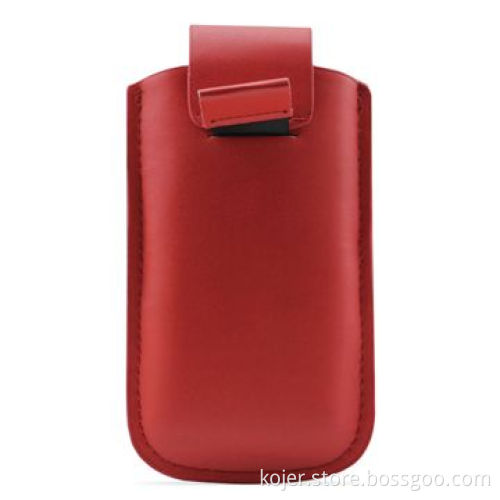 Leather Case for Apple's iPhone 4, with Retractable Pull-tab on the Back and Magnetic Flap Closure